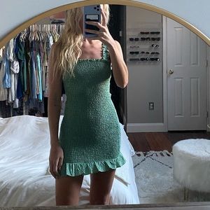 Zara Smocked Ruffle Mini Dress